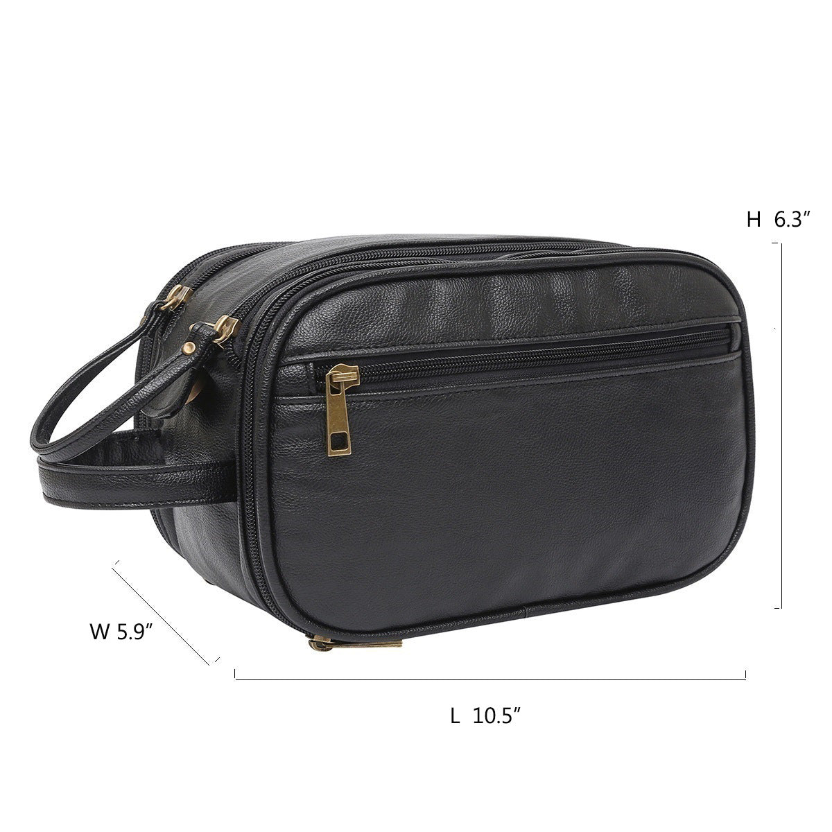 Men's PU leather travel toiletry bag — product gallery image 7