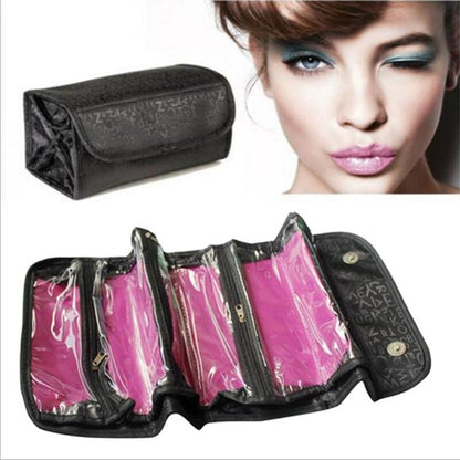 Foldable black travel cosmetic organizer — gallery photo 6 of 7