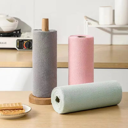 20-Sheet Reusable Microfiber Cleaning Cloth Roll