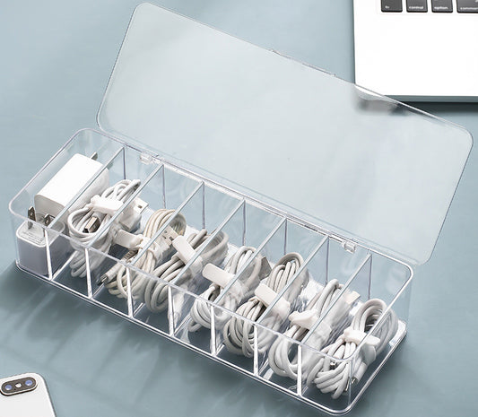 Desktop Cable Storage | 7/8-Compartment Box or 10 Straps