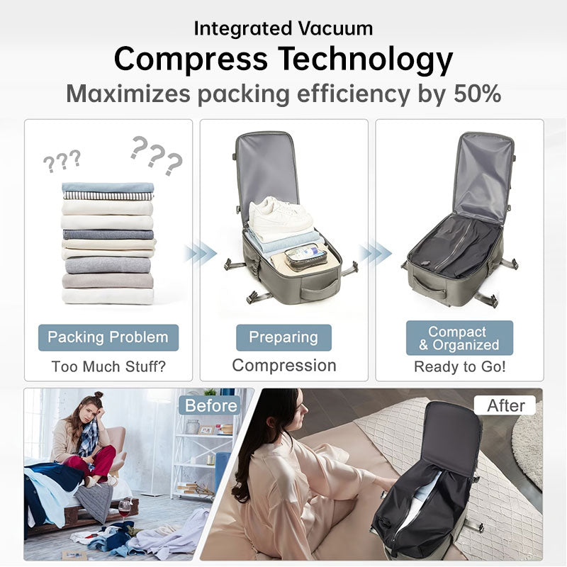 Vacuum compression travel backpack — product gallery image 18