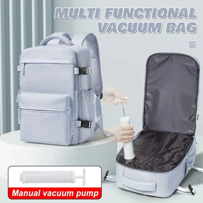 Vacuum compression travel backpack — product gallery image 2