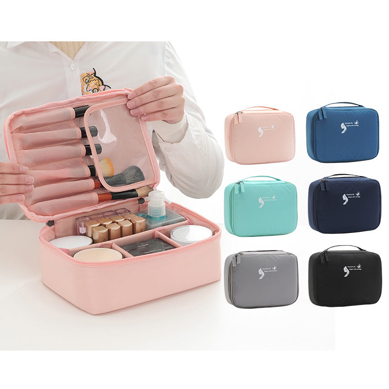 Square travel cosmetic storage bag — gallery photo 2 of 12