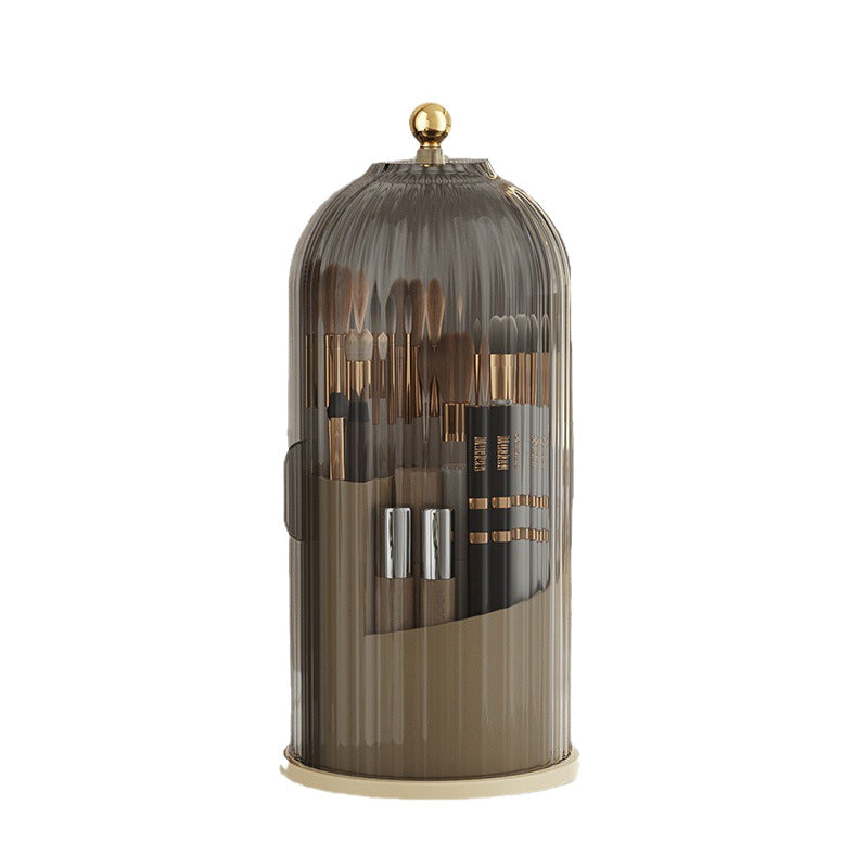 Rotating Makeup Brush Organizer | Dust-Cover Design