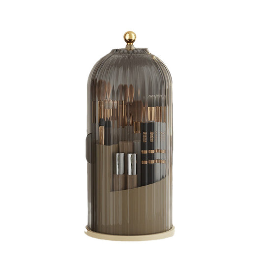 Rotating Makeup Brush Organizer | Dust-Cover Design