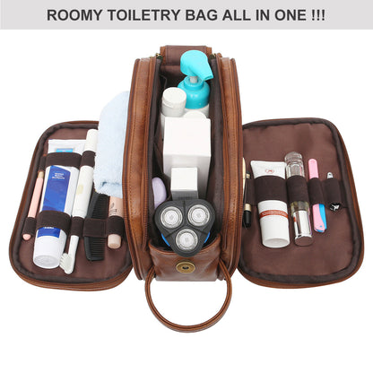Men's PU leather travel toiletry bag — product gallery image 2