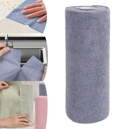 20-Sheet Reusable Microfiber Cleaning Cloth Roll