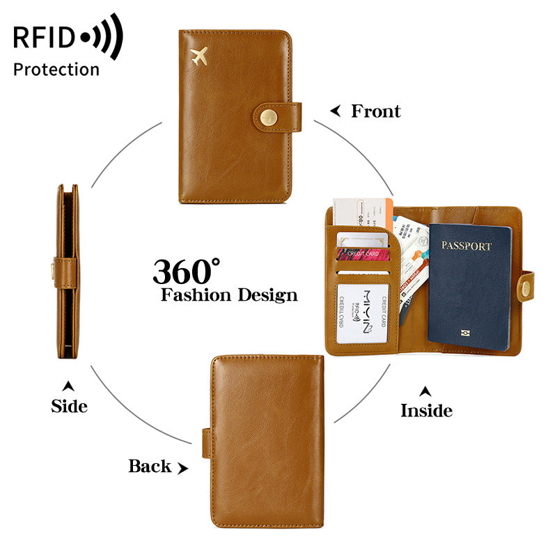 Travel passport wallet with airplane detail — supplier gallery photo 6 of 14