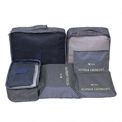 6-Piece Travel Packing Organizer Set | Patterns & Solid Colours