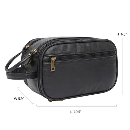 Men's PU leather travel toiletry bag — product gallery image 7