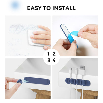 Magnetic Silicone Cable Organizer | Desktop Cable Holder