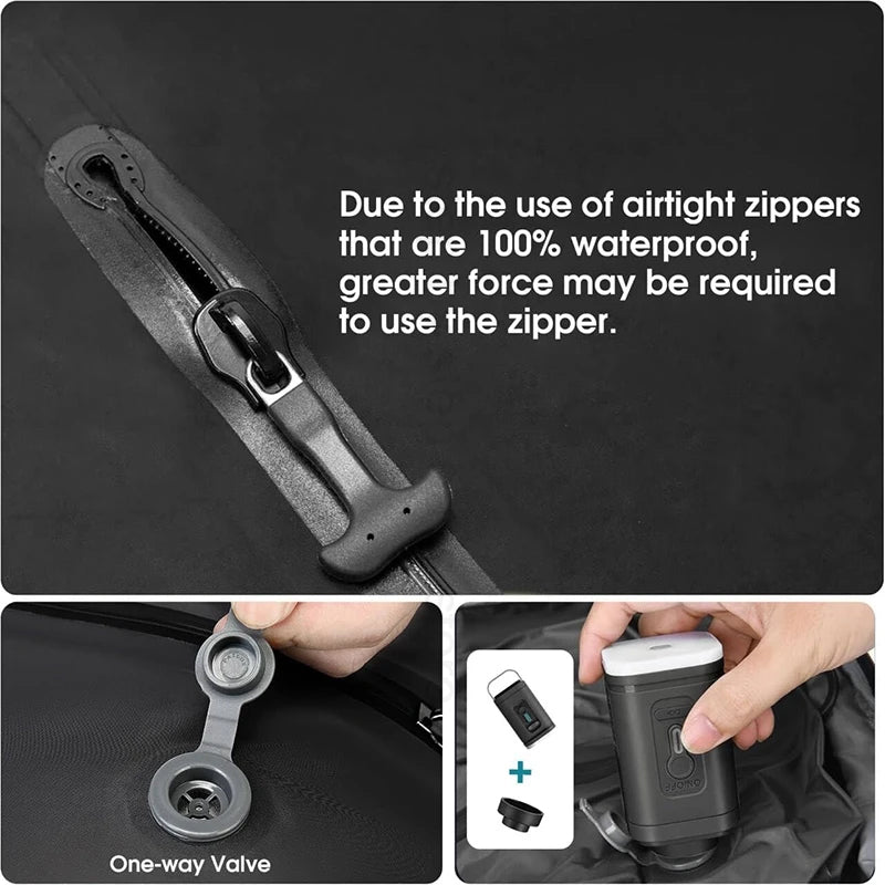 Travel vacuum compression bags and pump — product gallery image 9