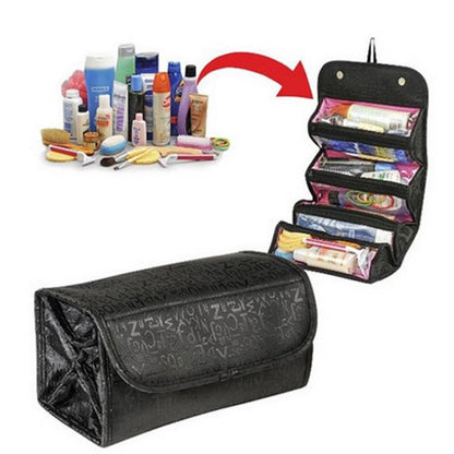 Foldable black travel cosmetic organizer — gallery photo 5 of 7