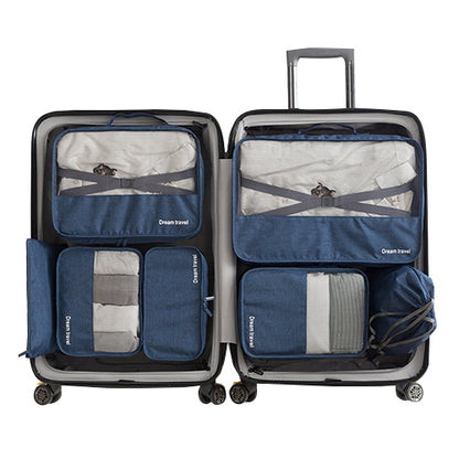 7-Piece Travel Packing Organizer Set | Solid Colours