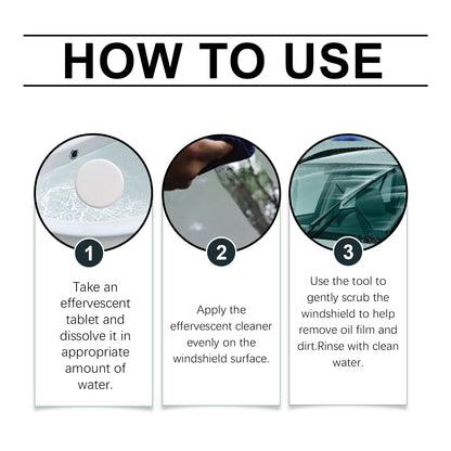 Automotive Windshield Oil-Film Cleaning Tablets