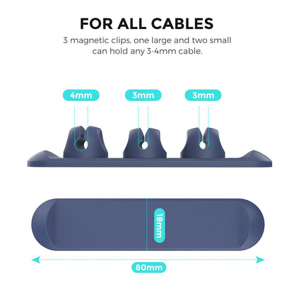 Magnetic Silicone Cable Organizer | Desktop Cable Holder