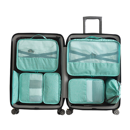 7-Piece Travel Packing Organizer Set | Solid Colours