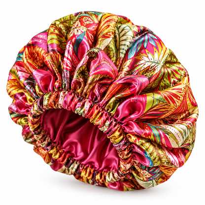 AI-generated illustrative studio photo; bonnet print is not an exact supplier variant