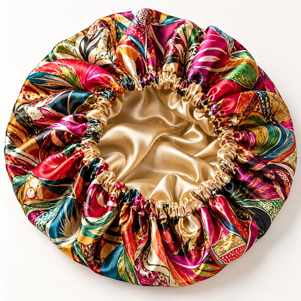 AI-generated illustration of bonnet inside and elastic; not verified construction details
