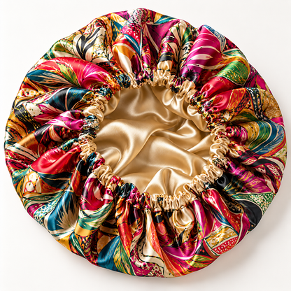 AI-generated illustration of bonnet inside and elastic; not verified construction details